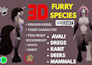 create unique 3d furry vrchat avatar nsfw vtuber model protogen dragon wolf